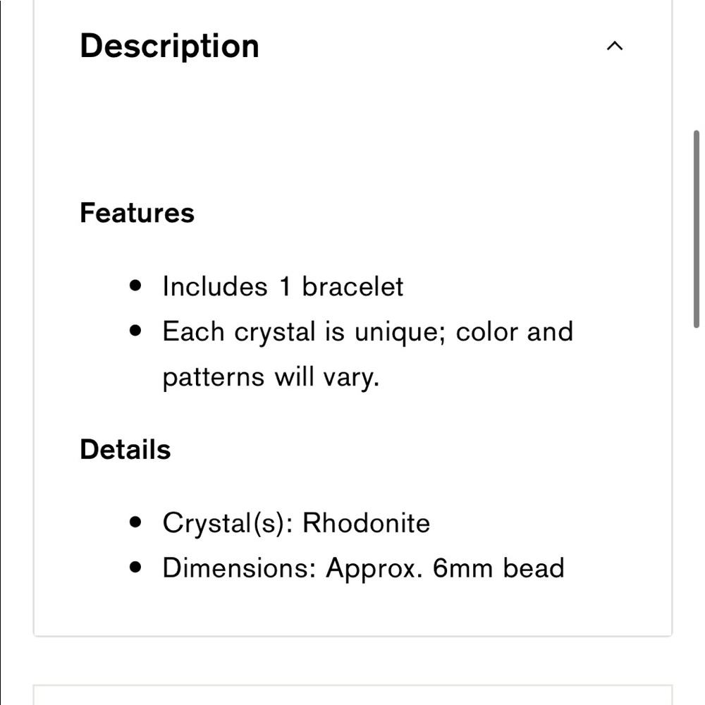 Uncommon Rocks Rhodonite Stone Bead Bracelet - Picture 4 of 7